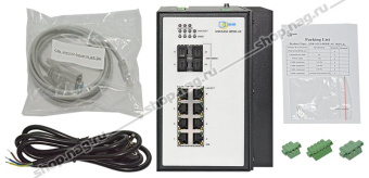 Управляемый промышленный POE коммутатор уровня 2 SNR-S212i-8POE-AC