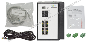 Управляемый промышленный POE коммутатор уровня 2 SNR-S212i-8POE-AC