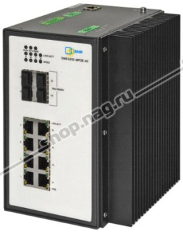 Управляемый промышленный POE коммутатор уровня 2 SNR-S212i-8POE-AC