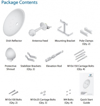 Антенна Ubiquiti для AirFiber 2x, 24 дБ