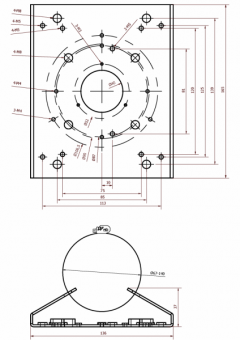 Крепление на столб для поворотных камер OMNY